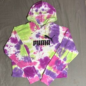 Puma Tie-Dye Cropped Hoodie